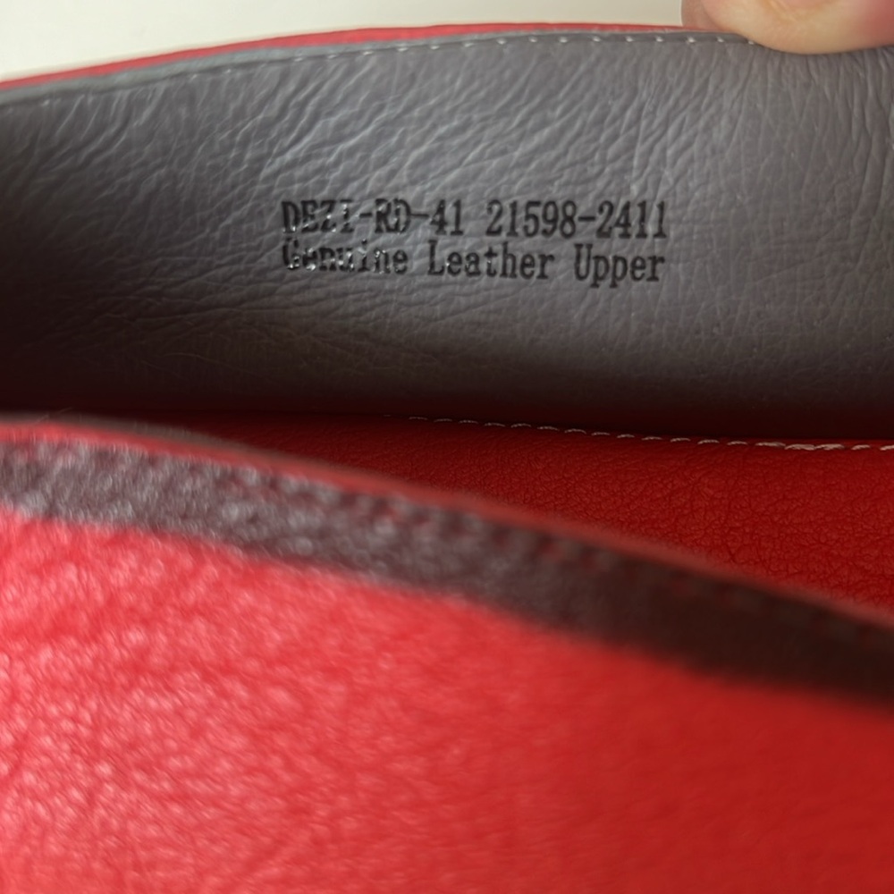 L’Artiste Dezi Red and Black Leather Floral Loafers Flats Womens EU 41 9.5 - 10 - Picture 14 of 16
